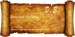 Derzsi Erika névjegykártya
