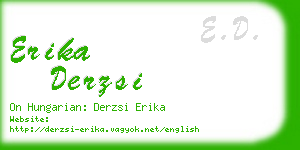 erika derzsi business card